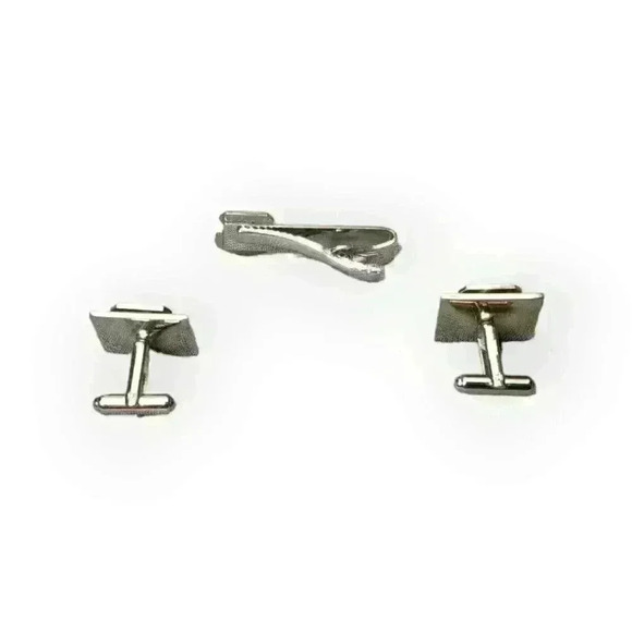 Vintage USAF AF Logistics Command Air Force Balfour Cufflinks & Tie Bar Clip Set - Picture 3 of 5